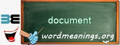 WordMeaning blackboard for document